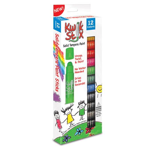 12 Packs: 12 ct. (144 total) The Pencil Grip Kwik Stix Solid Tempera Paint Stick